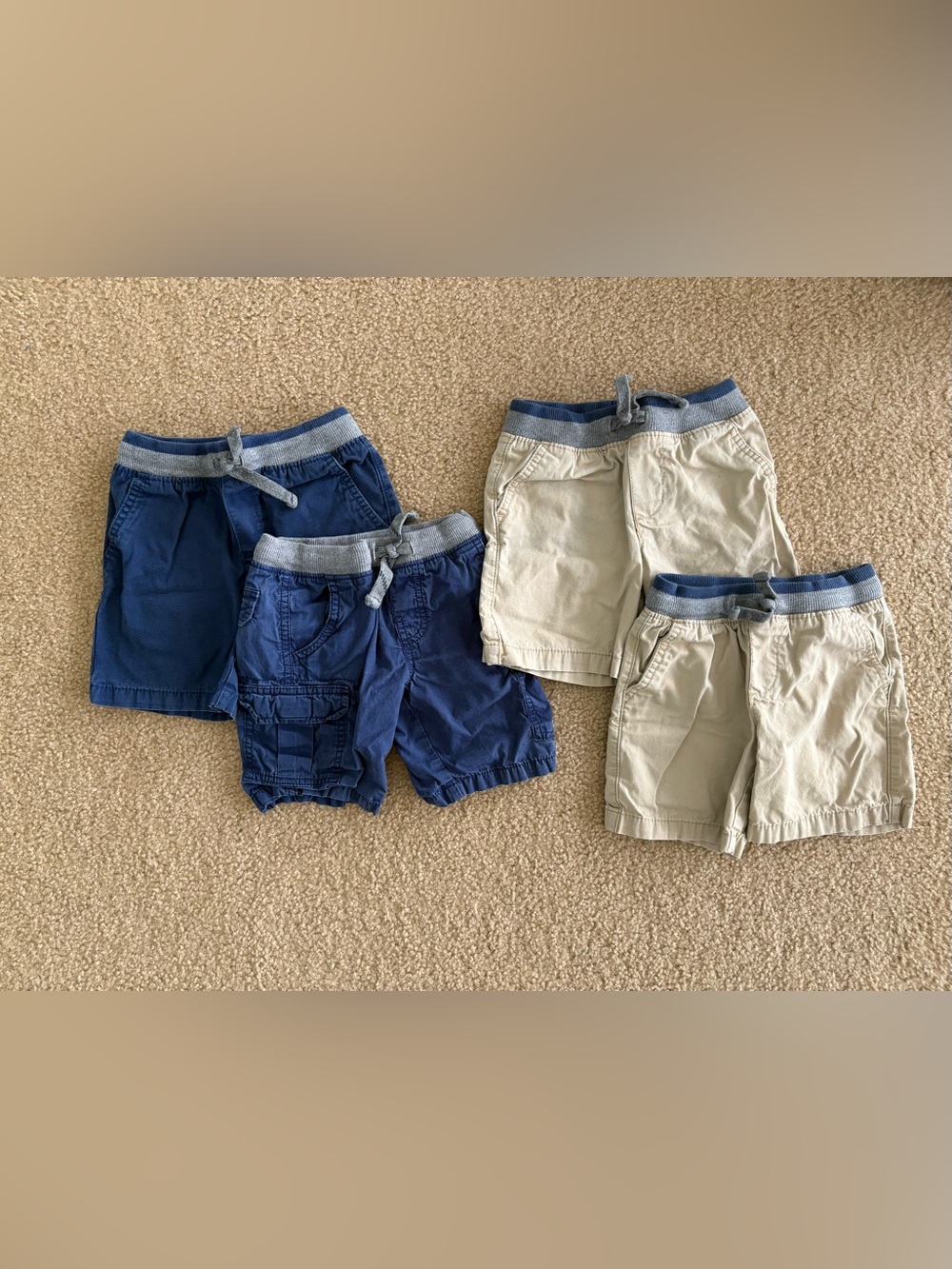 Carter's Boys' Toddler Navy and Khaki Pull-On Shorts Set